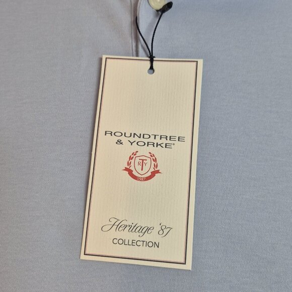 Roundtree Yorke Heritage Collection Polo Shirt Blue short Sleeve Size XXL (02) - Picture 7 of 9
